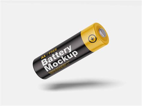Download Free Metallic Battery Mockup PSD Generator