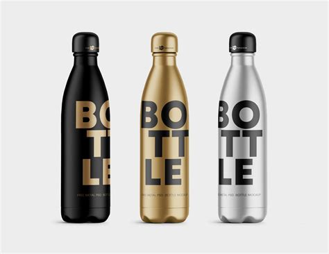 Download Free Metallic Bottle Mockup PSD Generator Images
