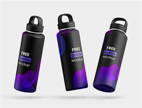 Download Free Metallic Bottle Mockup PSD Placeit PSD Files