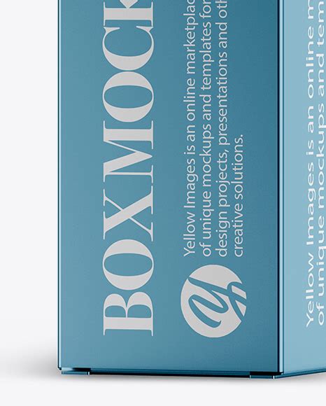 Download Free Metallic Box Mockup - Halfside View PSD Generator