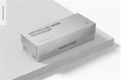 Download Free Metallic Box Mockup PSD Mockup Templates