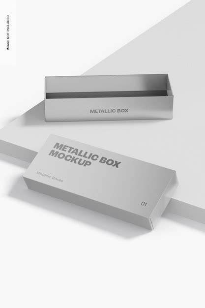 Download Free Metallic Box Mockup PSD Yellowimages