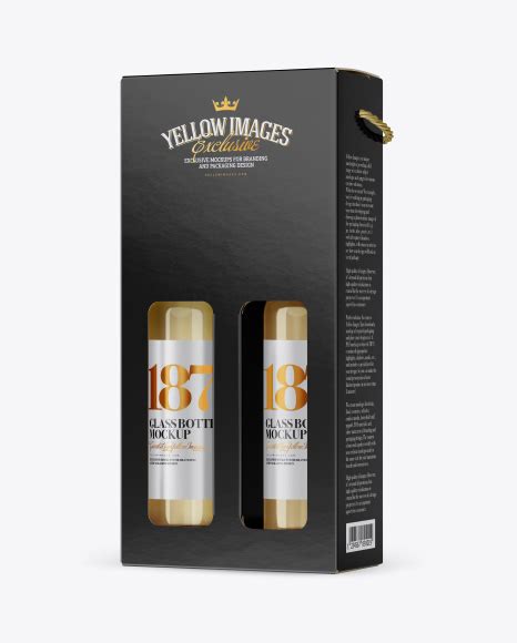 Download Free Metallic Box With Wine Mockup - Half Side View PSD Generator