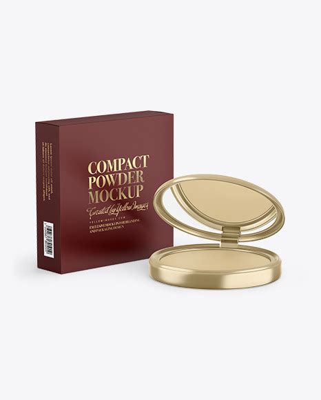 Download Free Metallic Compact Powder Mockup TIFF PSD Yellowimages