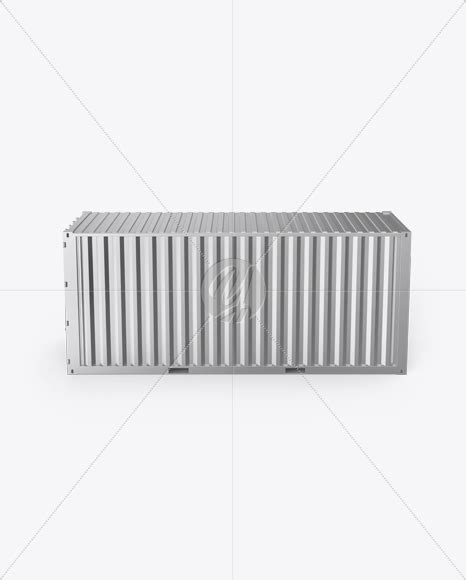 Download Free Metallic Container Mockup - Front View (High-Angle Shot) PSD Generator