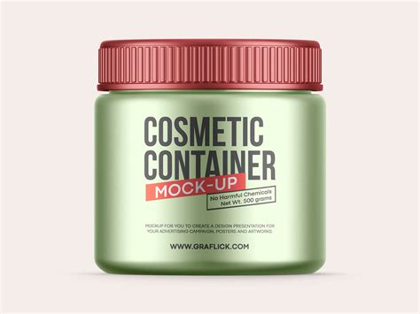 Download Free Metallic Cosmetic Jar Mockup PSD Generator