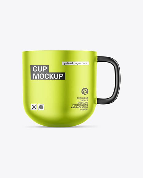 Download Free Metallic Cup with Holder Mockup PSD Generator PSD Files