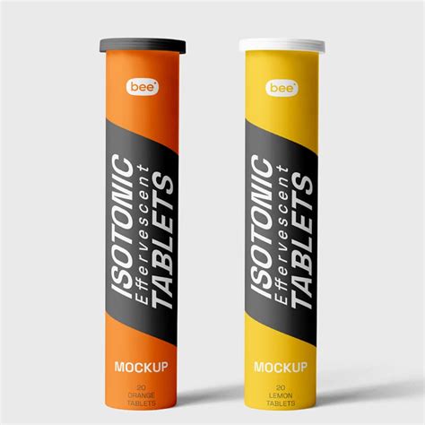 Download Free Metallic Effervescent Tablets Bottle Mockup PSD Generator