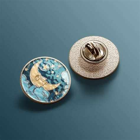 Download Free Metallic Enamel Pin Mockups PSD Templates Placeit