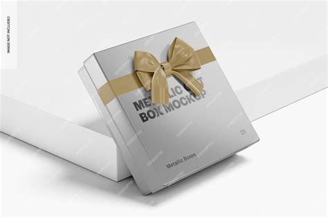 Download Free Metallic Gift Box Mockup PSD Placeit Images