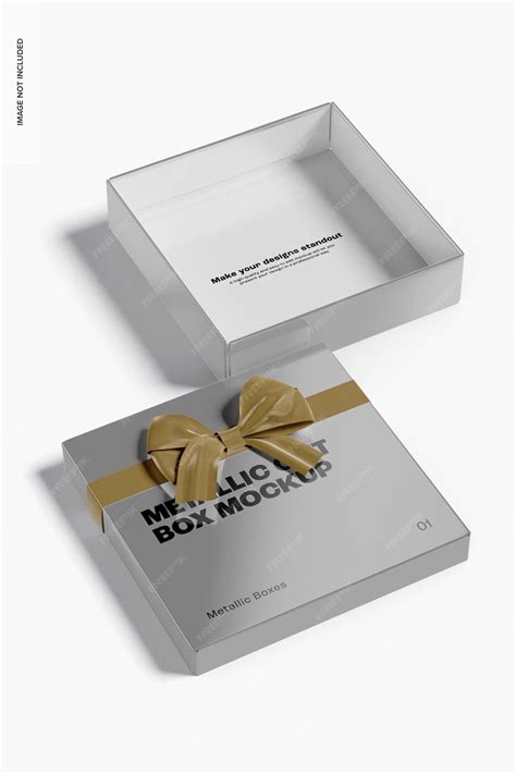 Download Free Metallic Gift Box Mockup PSD Placeit PSD Files
