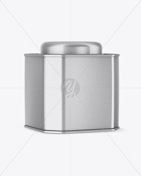 Download Free Metallic Octagonal Tin Box Mockup - Half Side View PSD Generator