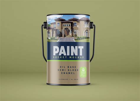 Download Free Metallic Paint Bucket Mockup PSD Placeit