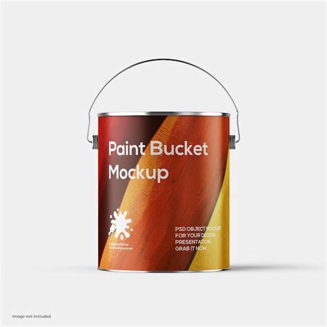 Download Free Metallic Paint Bucket Mockup PSD TIFF Files
