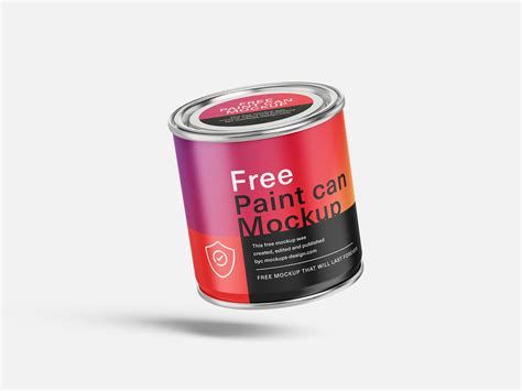 Download Free Metallic Paint Can Mockup PSD Generator