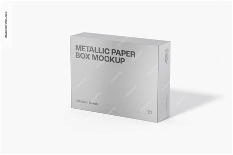 Download Free Metallic Paper Box Mockup TIFF PSD Generator