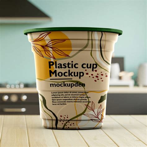 Download Free Metallic Plastic Cup Mockup PSD Generator