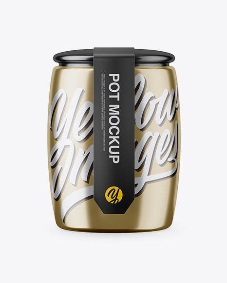 Download Free Metallic Pot Mockup PSD Generator