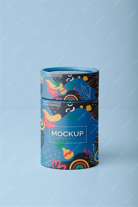 Download Free Metallic Round Box Mockup PSD Generator