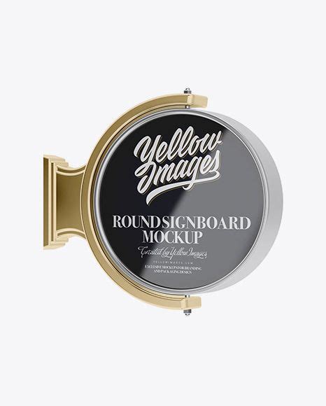 Download Free Metallic Round Signboard Mockup PSD PSD Yellowimages Free PSD Mockups