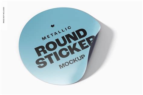Download Free Metallic Round Sticker Mockup PSD Generator