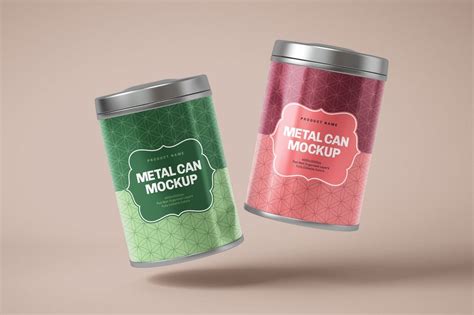 Download Free Metallic Round Tin Box Mockup PSD Generator