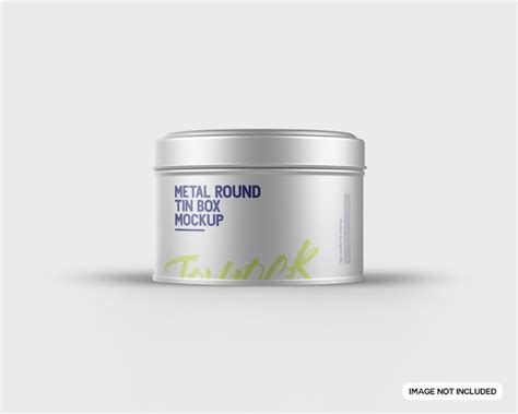 Download Free Metallic Round Tin Box Mockup PSD Object Mockups PSD Files