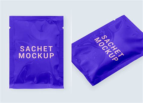Download Free Metallic Sachet Mockup PSD Generator Free PSD Mockups