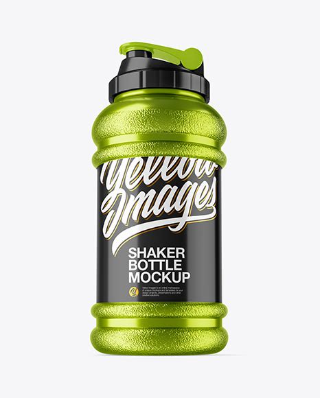 Download Free Metallic Shaker Bottle Mockup PSD Generator
