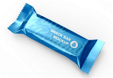 Download Free Metallic Snack Bar Mockup - Back View PSD Generator