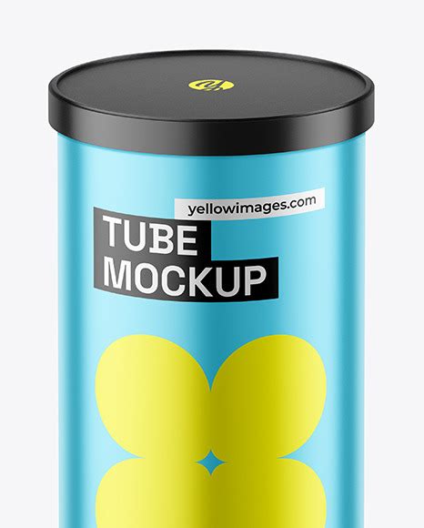 Download Free Metallic Snack Tube Mockup PSD Generator
