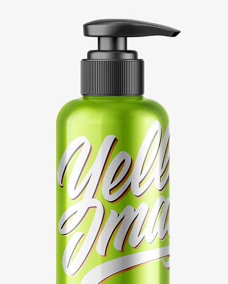 Download Free Metallic Soap Bottle with Pump Mockup PSD Generator PSD Files
