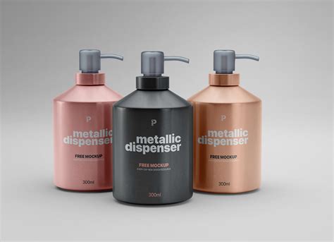 Download Free Metallic Soap Bottle with Pump Mockup PSD PSD Yellowimages PSD Files