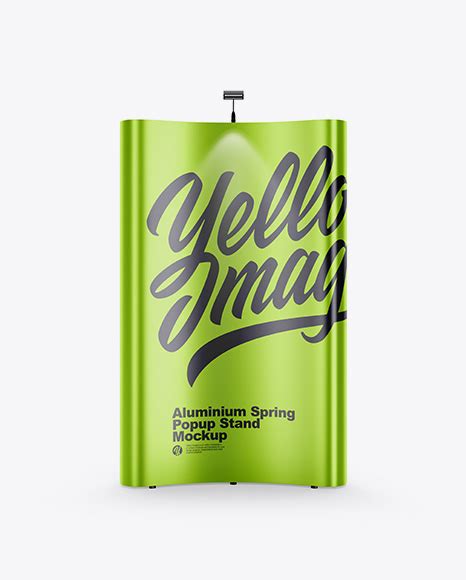 Download Free Metallic Spring Pop-Up Stand Mockup PSD Generator