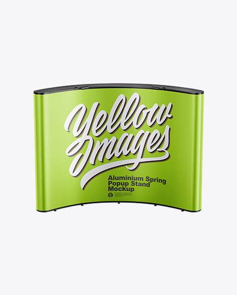 Download Free Metallic Spring Pop-Up Stand Mockup PSD Yellowimages