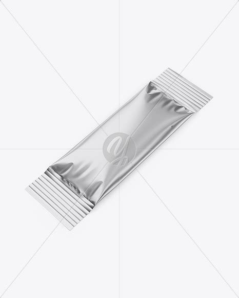 Download Free Metallic Stick Sachet - Half Side View PSD Generator