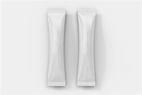 Download Free Metallic Stick Sachet Mockup PSD Placeit