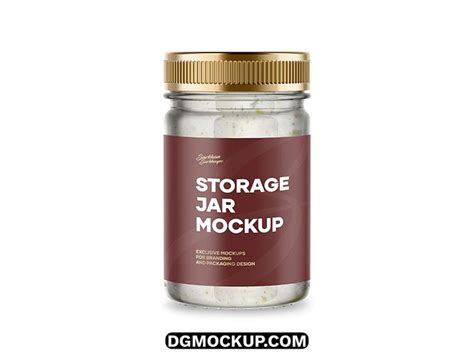 Download Free Metallic Storage Jar Mockup PSD Object Mockups PSD Files