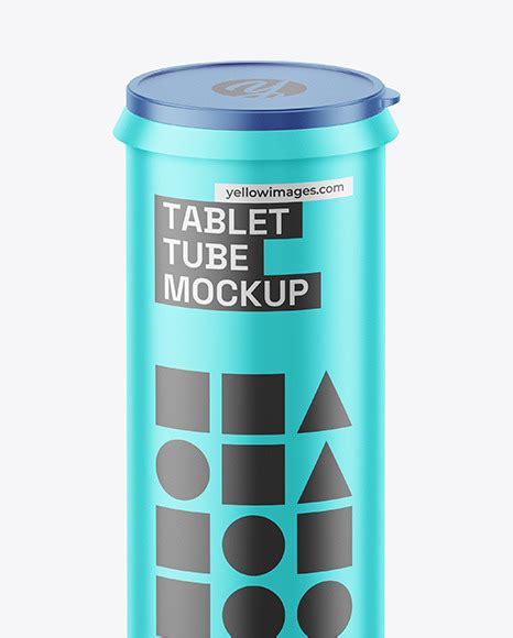 Download Free Metallic Tablet Tube Mockup PSD Generator