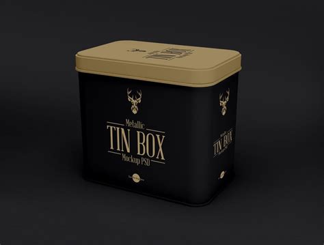 Download Free Metallic Tin Box Mockup PSD Generator