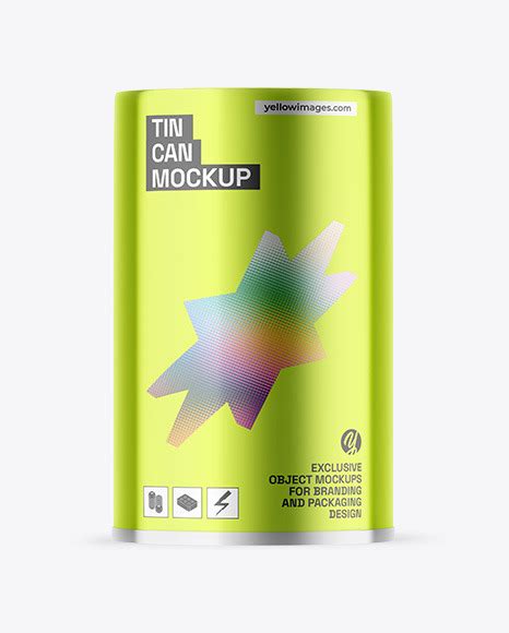 Download Free Metallic Tin Can Mockup PSD PSD Yellowimages Free PSD Mockups