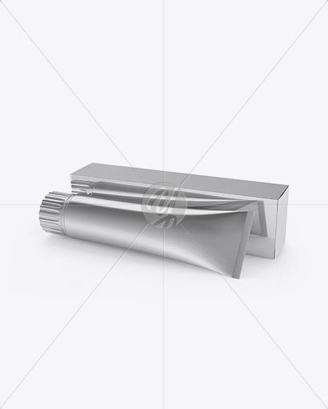 Download Free Metallic Toothpaste Tube & Paper Box Mockup PSD for Branding