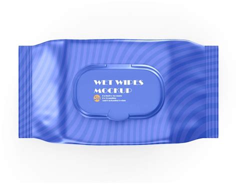 Download Free Metallic Wet Wipe Pack Mockup - Top View PSD Generator