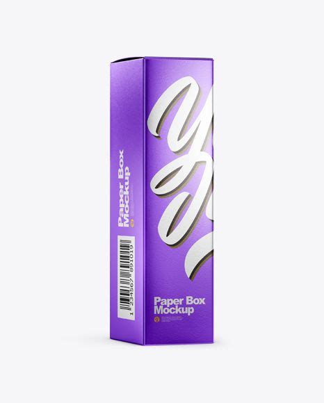 Download Free Metallized Paper Box Mockup PSD Mockup Templates