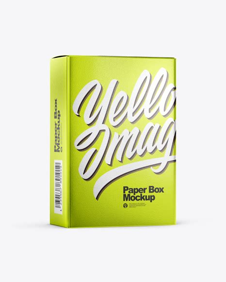 Download Free Metallized Paper Box Mockup PSD Yellowimages