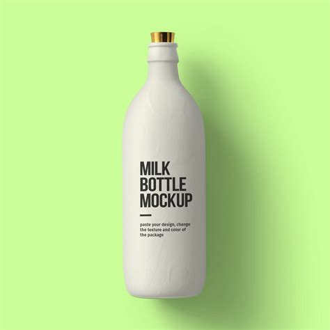 Download Free Milk Bottle Mockup PSD Generator