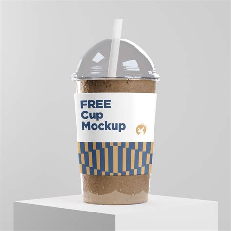 Download Free Milkshake Cup With Straw PSD Object Mockups PSD Files