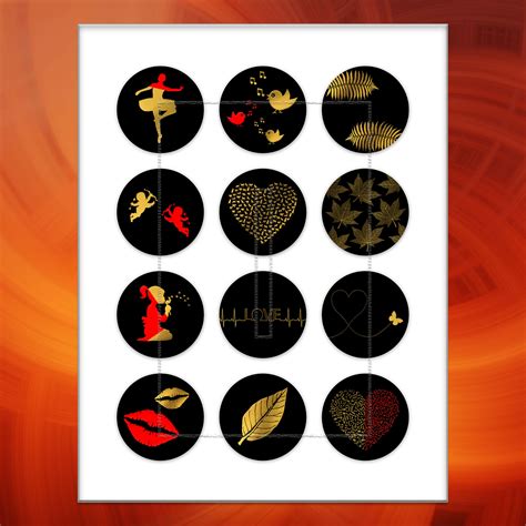 Download Free Minimalist Digital Collage Sheet,Red Images Cut Files