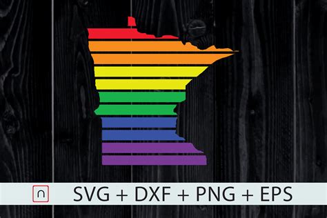 Download Free Minnesota State-Map Rainbow-LGBT Pride Files Free PSD Mockups