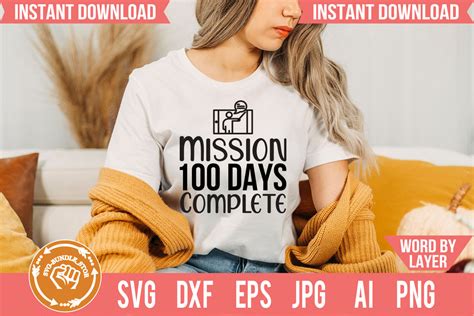 Download Free Mission 100 Days Complete SVG Cut File For Cricut